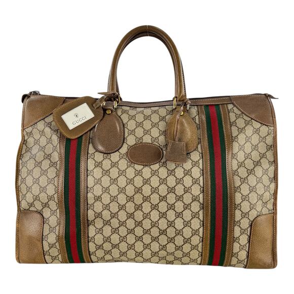 Gucci Handbags - Gucci Vintage Monogram Sherry Line Travel Bag